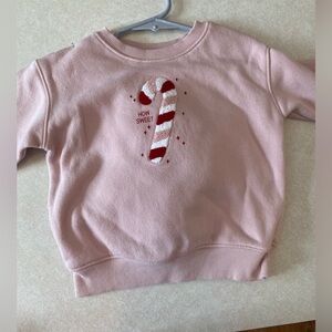 Pink Candy Cane Baby Sweatshirt